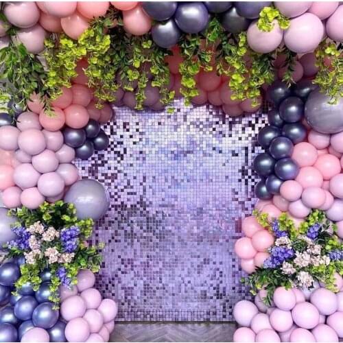 Wedding Glitter Shimmer Sequin Backdrop Wall Panel Background Board Plate 3d Square Clear Party Wedding Advertising