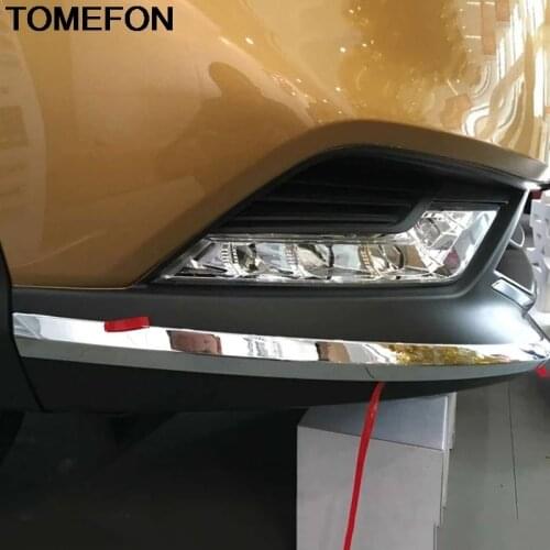 TOMEFON For Nissan Qashqai J11 2016 2017 2018 2019 Front Low Bumper Grill Sill Strip Frame Cover Trim Exterior Accessoriess ABS