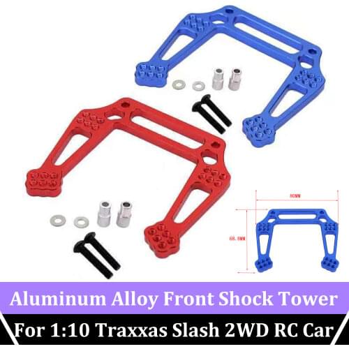 Aluminum Alloy Front Shock Tower Lightweight and Durable Performance Red By Atomik RC - Replaces 3639 Traxxas Slash 2WD 1:10 Car