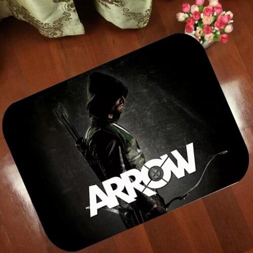 Mats Anti Slip Floor Mat Fashion Green Arrow cartoon Carpet Printed Pattern Carpet Rug for Bathroom Door Living Room