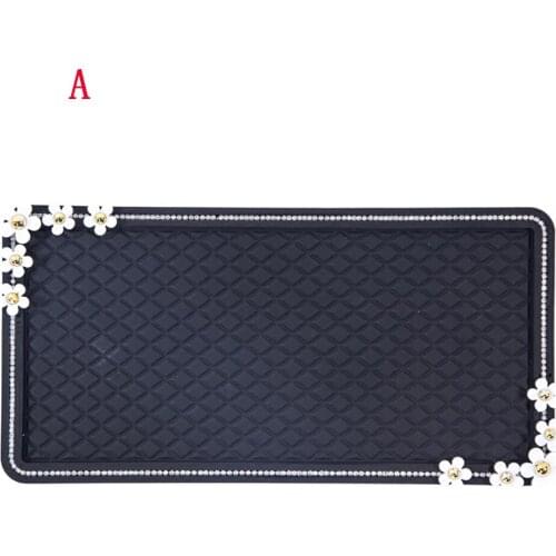 Crystal Anti-Slip Pad Mat for Mobile Phone GPS Silicone Diamond Rhinestones Car Sticky Car Charm anti slip mats