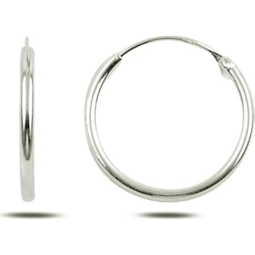 925 sterling Silver Simple Ancl Ring Earrings 16mm