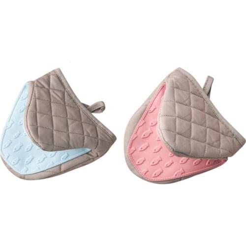 Silicone Cotton Oven Gloves Potholder Kitchen Silicone Gloves Tray Insulation Handschoen Hand Clip Non Slip Gloves Thickening