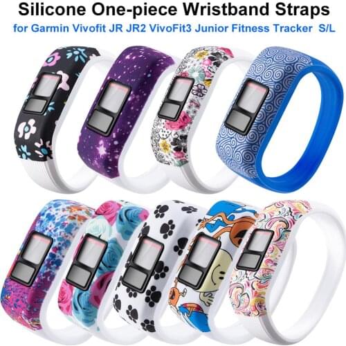 9 Colors 2 Size Soft Wrist Bracelet Band Strap Holder for Garmin Vivofit 3/for Garmin Vivofit JR JR2 Silicone Watch Band
