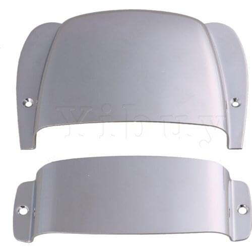 Yibuy Zinc Alloy Chrome Plated Pickup + Bridge Cover Plates for P Bass Guitar