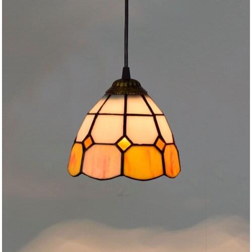 15cm European-Style Creative Tiffany Multi-Color Glass Aisle Balcony Corridor Bar Counter Garden Taiyanghua Small Droplight