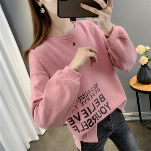 19606 (2 outside aisle 4) make cotton round collar letter open fork head fleece 48