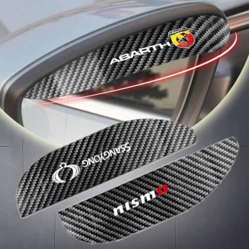 2pcs Car Rearview Mirror Car Sign Rainproof Sticker For FIATs 500 Ducato Punto Tipo Grande Panda Bravo Croma 595 Car Accessories