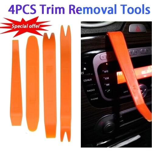 4Pcs Auto Door Clip Panel Trim Removal Tool Kits car Disassembly Tools Car Interior Plastic Seesaw Conversion Tool