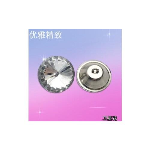 A3 20MM Soft bag crystal button sofa diamond button pull button fixed threading back button flower diamond decorative button