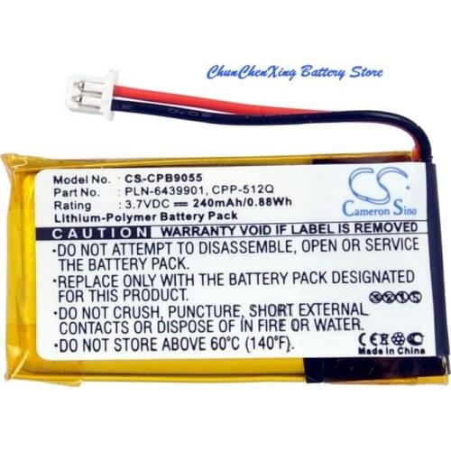 Cameron Sino 240mAh Battery for Plantronics C65,CS351,CS361,CS50,CS510,CS520,CS55,CS65,HL10,Savi 410/420/710/720,WH300,WH350