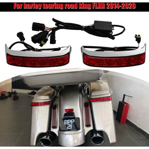 Luggage Turn Light For Harley Touring Street Glide 2014 2015 2016 2017 Red Lens Saddlebag Housing Tail Brake Turn Light Lamp LED