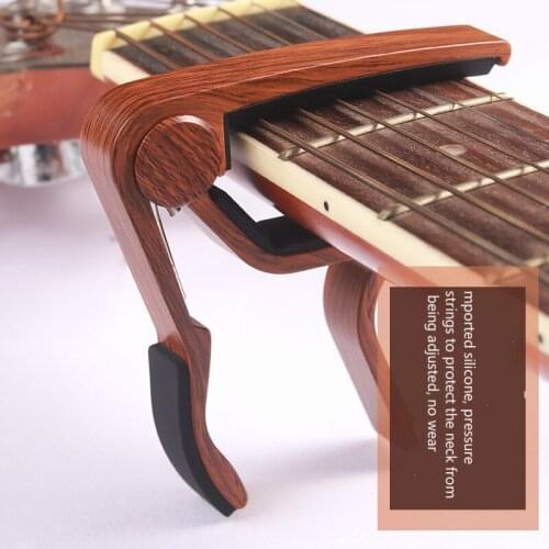 Zinc Alloy+Wooden Acoustic Guitar Capo Ukulele Metal Capo Guitar Guitar Capo Guitar Accessories for Acoustic Electric Guitars