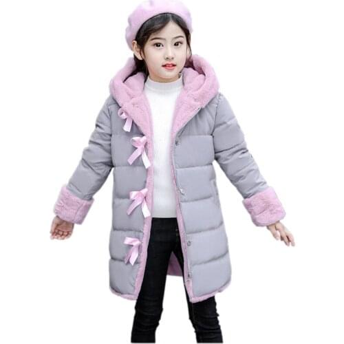 Toddler girl fur coat elegant thick warm down parkas coat for 3-12years girls children kids Winter overcoat jacket outerwear