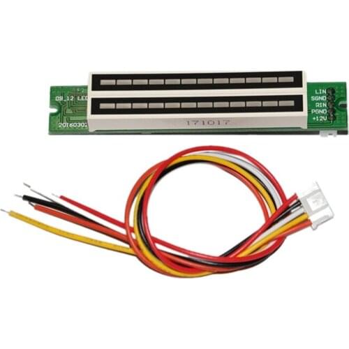 Dual 12 Music Level Indicator LED Spectrum VU Meter Amplifier Lamps Light Speed Adjustable Board for MP3 DC 7-12V