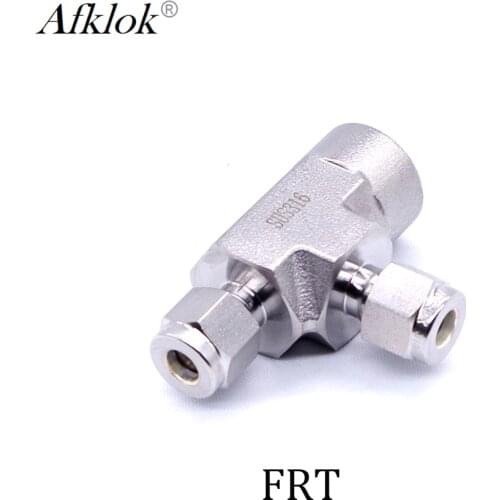 2Pcs/Bag 3 way Tee Fitting 1/8" 1/4" 3/8" 1/2" 5/8" Ferrule OD x Female Threaded stainless steel 316 Pipe Fittings connector