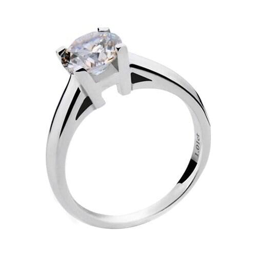 Brief style 1.01Ct Ring for women Engagement 925 Sterling Silver Diamond Ring Luxury Quality Never Tarnish