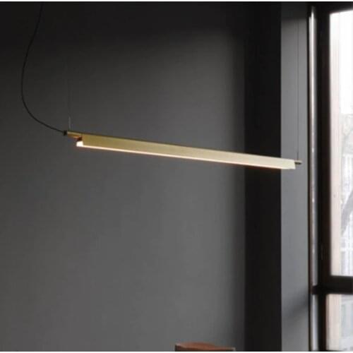 Linear LED pendant lamp light designer suspension hanging cord light gold/black bar office dinning table LED hanging lamp light