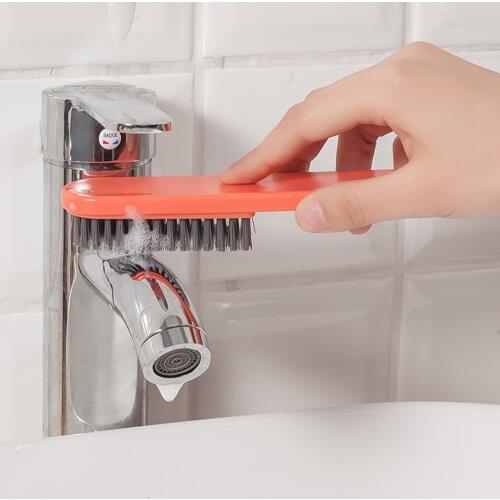 Mini Handheld Cleaning Brush Porable Scrubber Portable Shoe Brush Bathroom Kitchen Tub Cleaning Brush Household Cleaning Tools