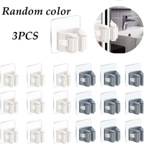 Fashion Wall Mounted Mop Organizer Holder Brush Broom Hanger Storage Rack Home Kitchen Bathroom ousekeeper Accessory Hooks