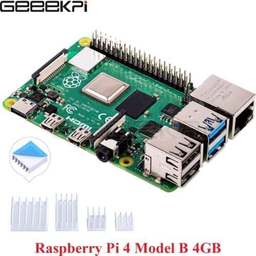 New Arrival Raspberry Pi 4 Model B 4GB Version RAM Quad core Cortex-A72 (ARM v8) 64-bit SoC @ 1.5GHz