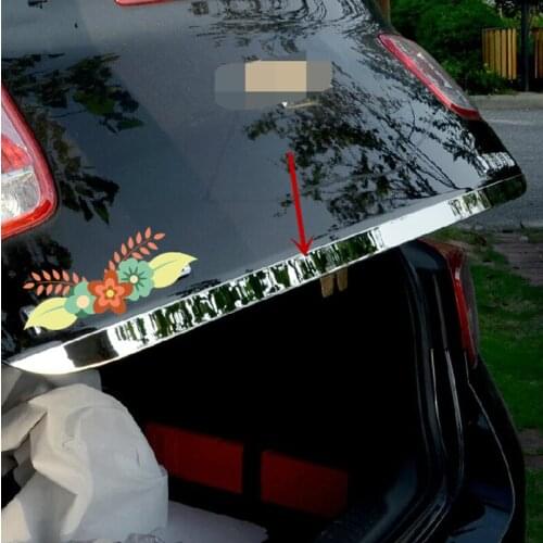 Stainless Steel Rear Trunk Trim Boot Tailgate Lid Cover Trim Molding Edge Strip Garnish For Chevrolet MALIBU 2012-2014