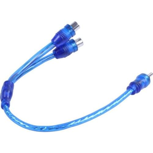 RCA Phono Y Splitter Lead Adapter 1x Male To 2 Female Car Audio Connector Plug