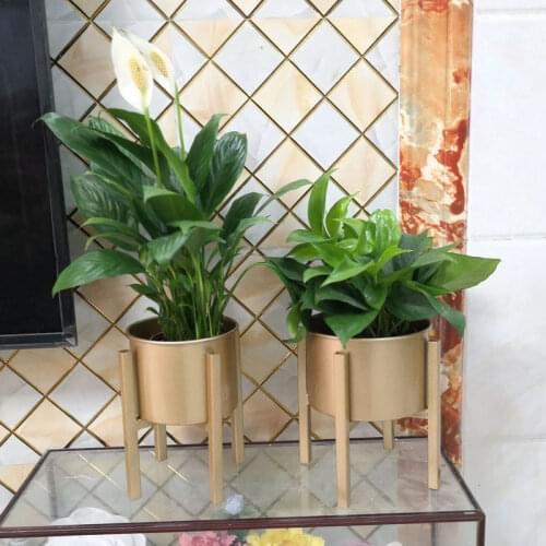 Nordic wrought iron flower stand desktop floor indoor green radish living room modern minimalist home balcony flower pot