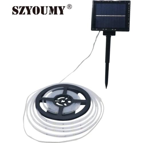 SZYOUMY 5M LED Strip SMD2835 100Leds Waterproof Indoor Outdoor Decoration Fairy Light Solar Powered S Xmas,Party,Garden
