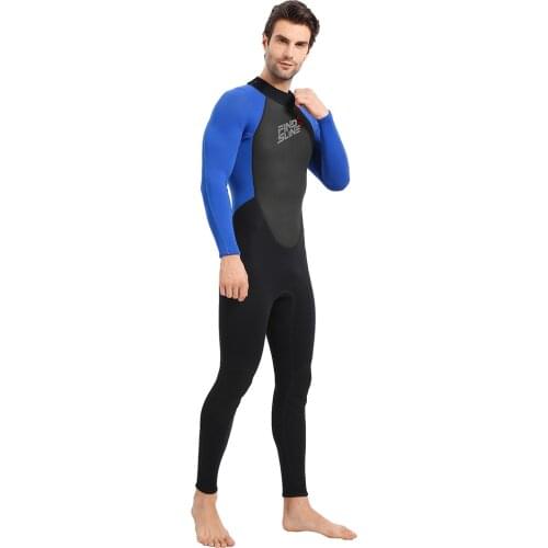 Men Full Body Wetsuit 2/3mm Neoprene Long Sleeve Dive Suit Keep Warm for Swimming/Scuba Diving/Snorkeling/Surfing Waterproof