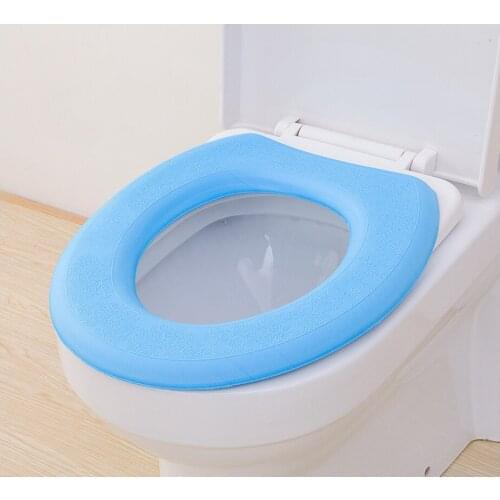 Waterproof Soft Toilet Cover Seat Lid Cover Bathroom Closestool Protector Bathroom Accessories Reusable Toilet Seat Cover Mat