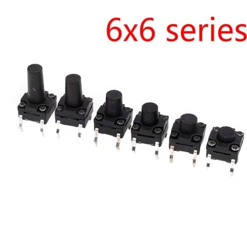 20pcs Waterproof Tact Switch 6X6 switch 4 Pin 6*6*5MM/6MM/7MM/8MM/9MM/10MM