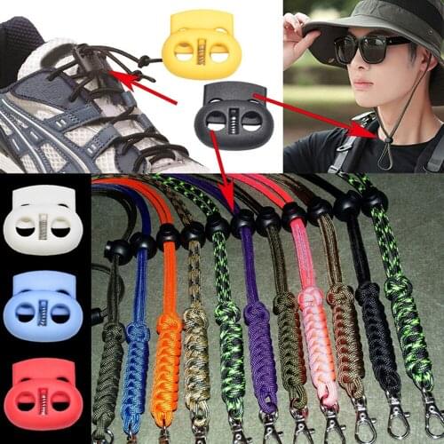 10pcs 5 Mm Hole Plastic Stopper Cord Lock Bean Toggle Clip Apparel Shoelace Sportswear Cord Lanyard Accessories Mixed Colorful