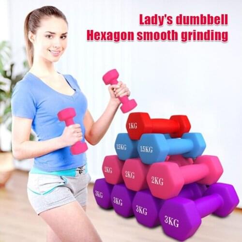 Women Dumbbell Hexagonal Dumbbell Weight Loss Slimming Slim Waist Fitness Equipment Non-slip Fitness Muscle Exercises Dumbbells