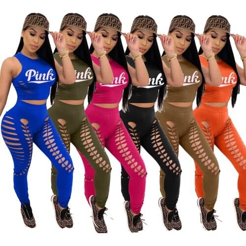 Women Pink Tracksuit Summer Plus Size Casual 2 Piece Suit Sweatshirt Letter Print Outfits Tops Leggings Set Fitness