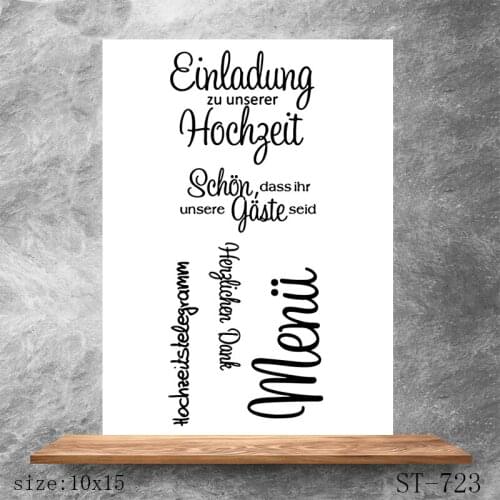 ZhuoAng Artistic word Stamps/Silicone Transparent Seals for DIY scrapbooking photo album Clear Stamps 10*15cm