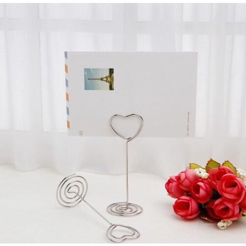 10Pcs Wedding Favors Place Card Holder Table Photo Memo Number Name Clips Base