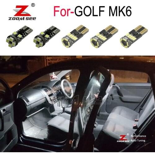 14pcs 100% canbus LED parking city bulb + Interior dome map Light Kit for GOLF 6 MK6 VI MKVI (2010-2014)