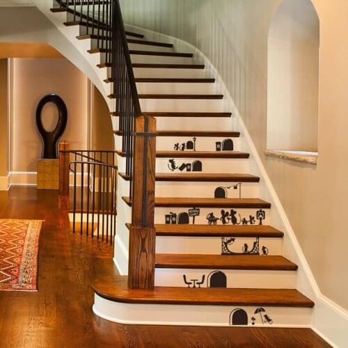 2 Set Realistic Small Mouse Hole Wall Sticker Door Cupboard Art Room Home Decoration Creative Pvc Carved Stickers On The Wall P1