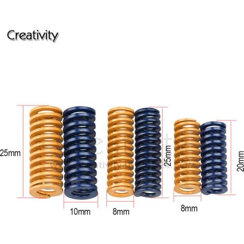 4pcs 3D Printer Motherboard Compression Springs Light Load for CR10 10S S4 Ender 3 Heatbed Springs Bottom Connect Leveling