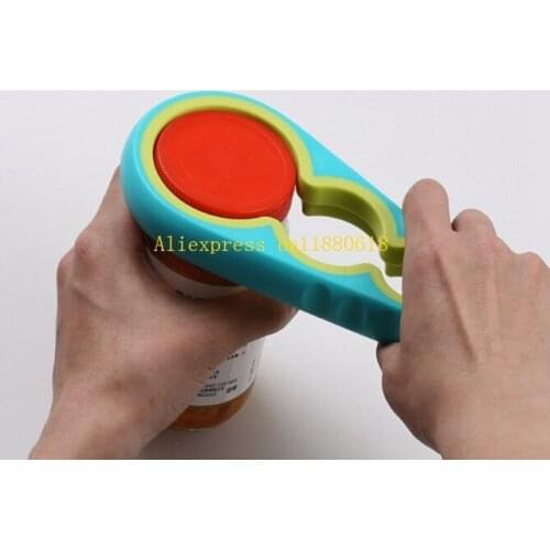 500pcs/lot Free Shipping 4 in 1 multi-function Jars Bottles Can Cans Opener Kitchen Tool 4 colors