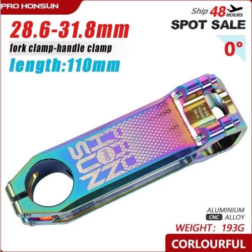 567 PROHONSUN 80/100/110mm Regenbogen MTB Bike Stem Super Licht 31.8*28,6mm Berg/rennrad Vorbau CNC Aluminium Alloy Fahrrad Stem
