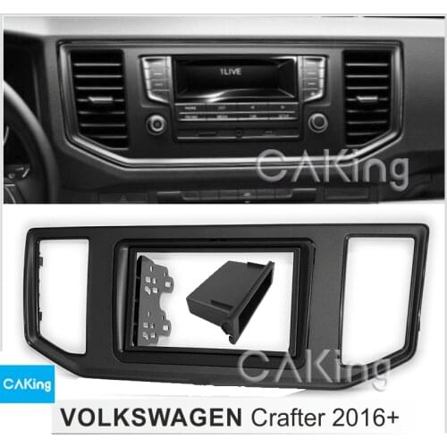 Single/Double Din Car Fascia Radio Panel for VW VOLKSWAGEN Crafter 2016+ Audio Frame Dash Fitting Kit Facia Face Plate Adapter