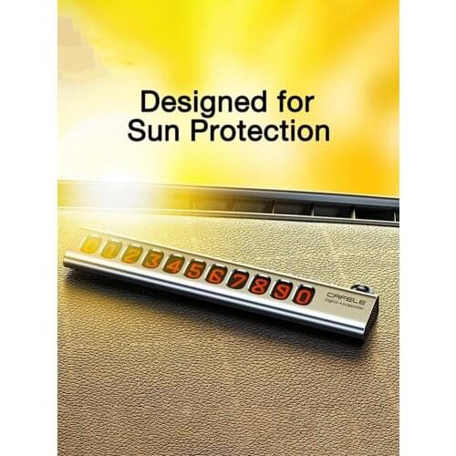 Car Temporary Parking Card Luminous License Plate Park Stop Card Auto Phone Number Card Plate Unique Design