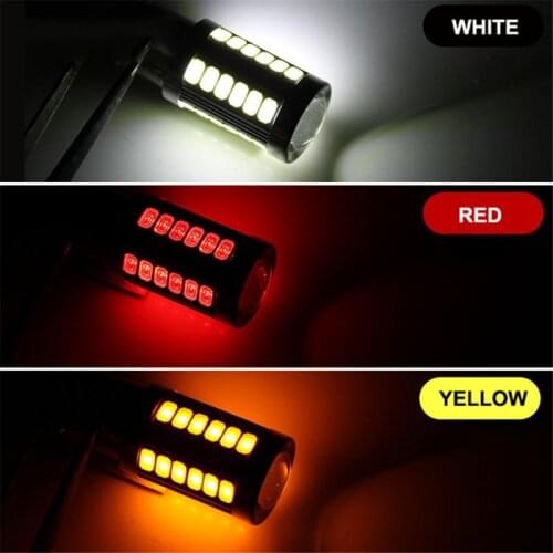 Car 12V DC LED Bulbs 33SMD BAY15D 1156 7743 3157 1157 Turn Signal Tail Brake Lamp White Yellow Red Stop Backup Signal Light Bulb