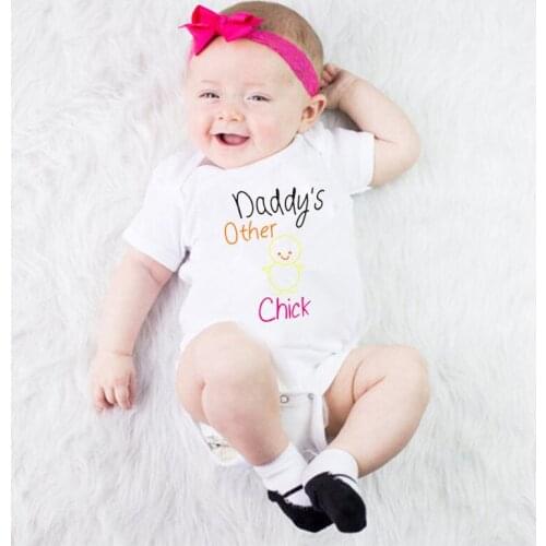 Baby Girl Bodysuits Cute Fathers Day Baby Funny Clothes Short Sleeve Cotton Summer Baby Grows 0-24M