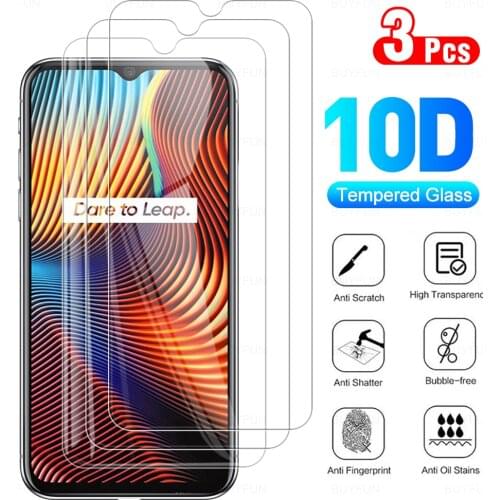 3pcs Realmi 7i Case Tempered Glasses Anti-scratch Protect Phone Film For Realme 7i 7 i i7 6.5" Screen Protectors Glass Realmy 7i