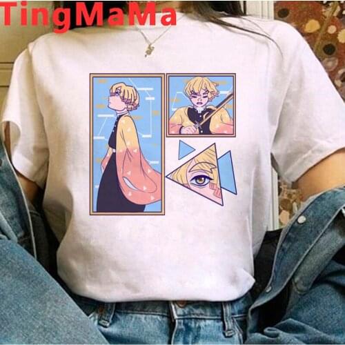 Demon Slayer Kimetsu No Yaiba Tanjirou Kamado top tees t-shirt female grunge 2021 aesthetic tumblr t shirt summer top aesthetic