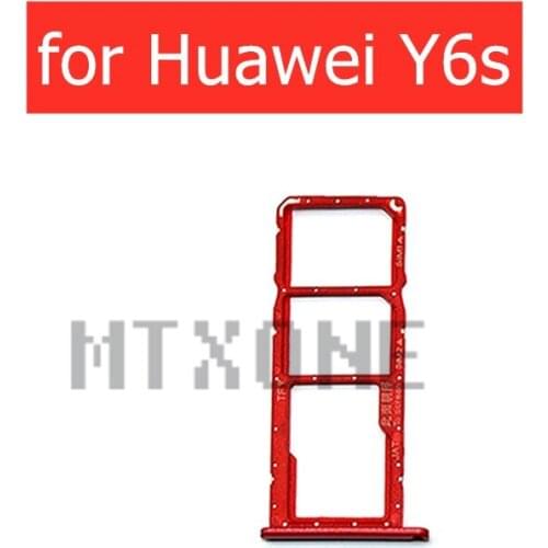 For Huawei Y6s Card Tray Holder Micro SIM Nano SIM SD Card Card Slot Adapter Holder Repair Spare Parts