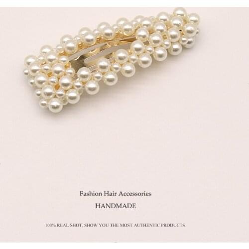 Euhra Copper Hairpin Pearl hair clips for women Gold Silver Snap Hair Barrette Stick Hairpin Hair Styling Accessories For Women